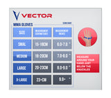 MMA Hybrid sparring grappling gloves Galvarino series - Red colour