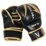 MMA Hybrid sparring grappling gloves Galvarino series - Gold colour