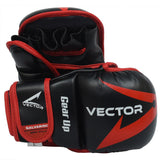 MMA Hybrid sparring grappling gloves Galvarino series - Red colour