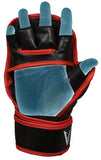MMA Hybrid sparring grappling gloves Galvarino series - Red colour