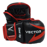 MMA Hybrid sparring grappling gloves Galvarino series - Red colour